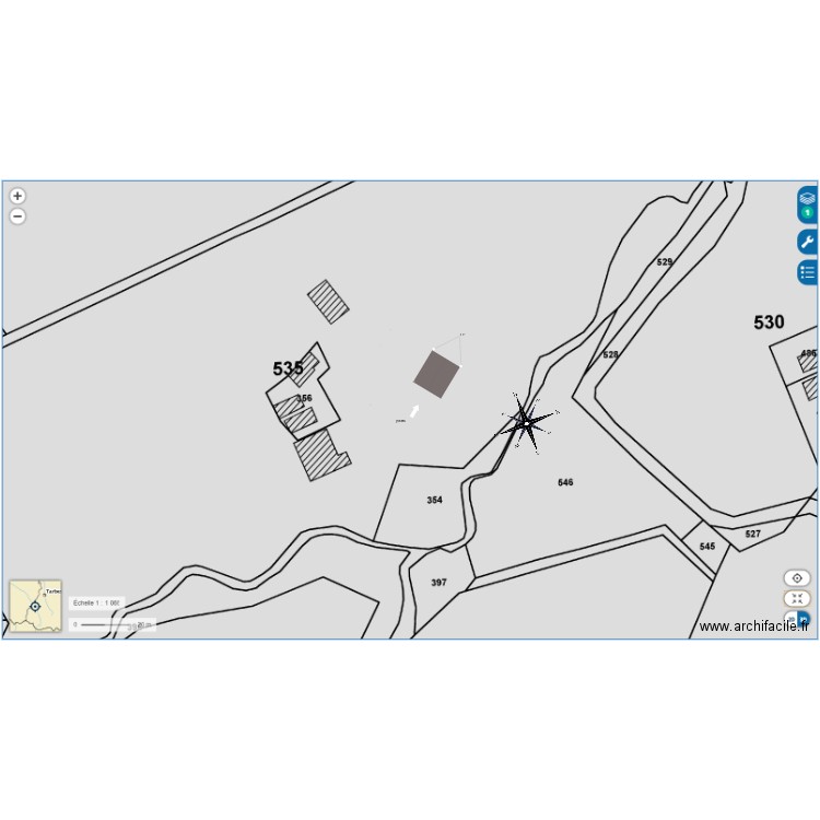 cadastre bergerie. Plan de 0 pièce et 0 m2