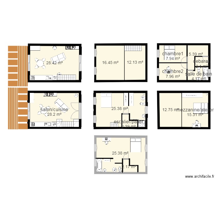 plan1 la sauzaie. Plan de 0 pièce et 0 m2