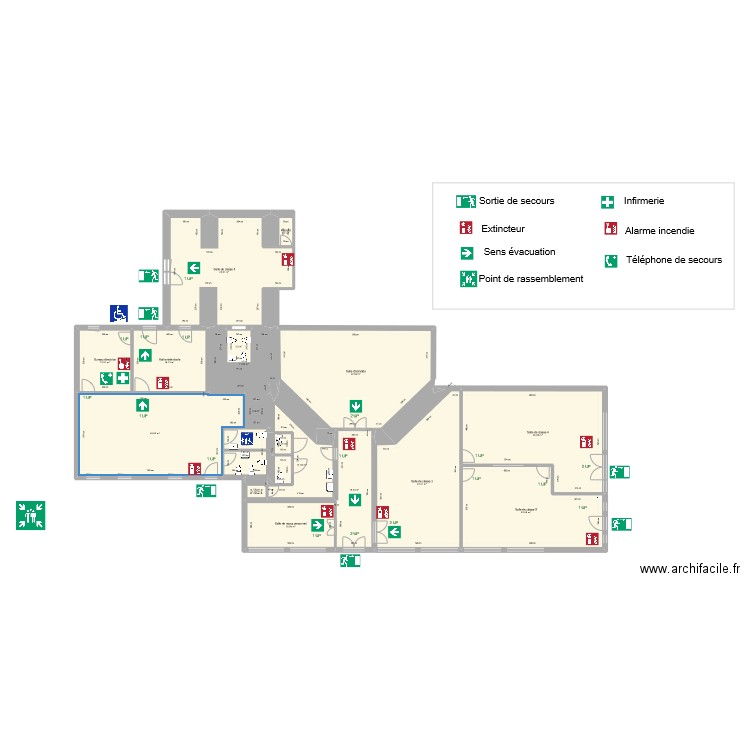 saint calixte 3. Plan de 18 pièces et 377 m2