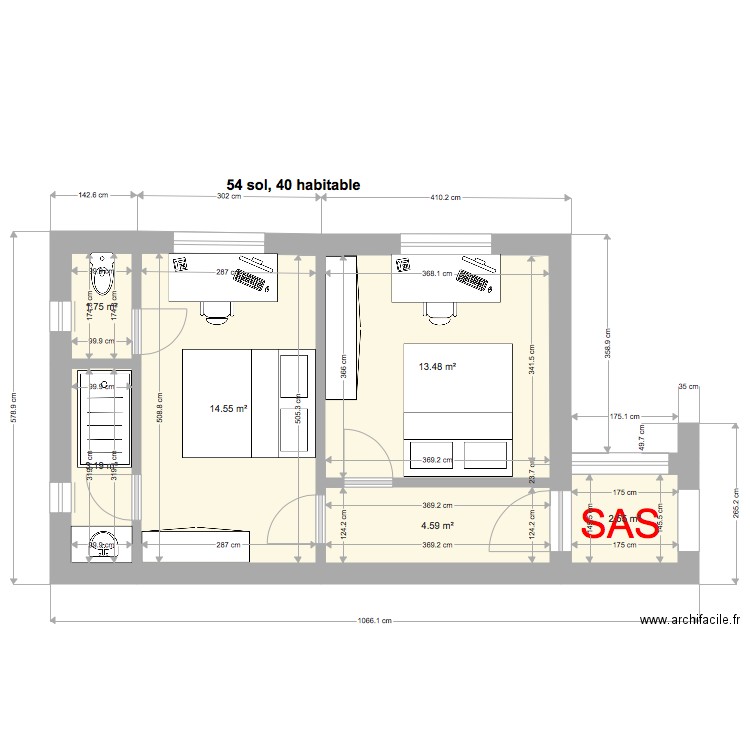 annexe SAS seule. Plan de 0 pièce et 0 m2