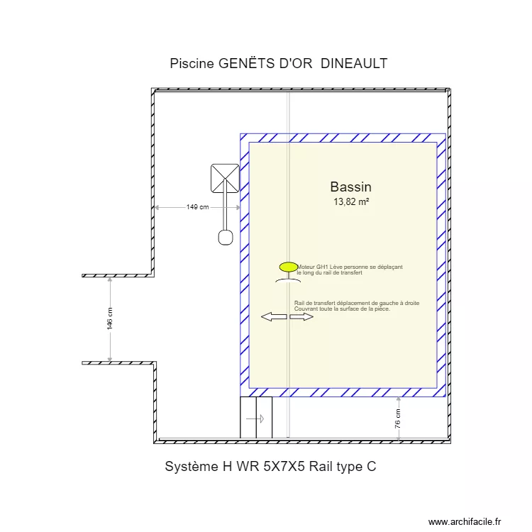 PISCINE DINEAULT. Plan de PISCINE DINEAULT. Plan de
