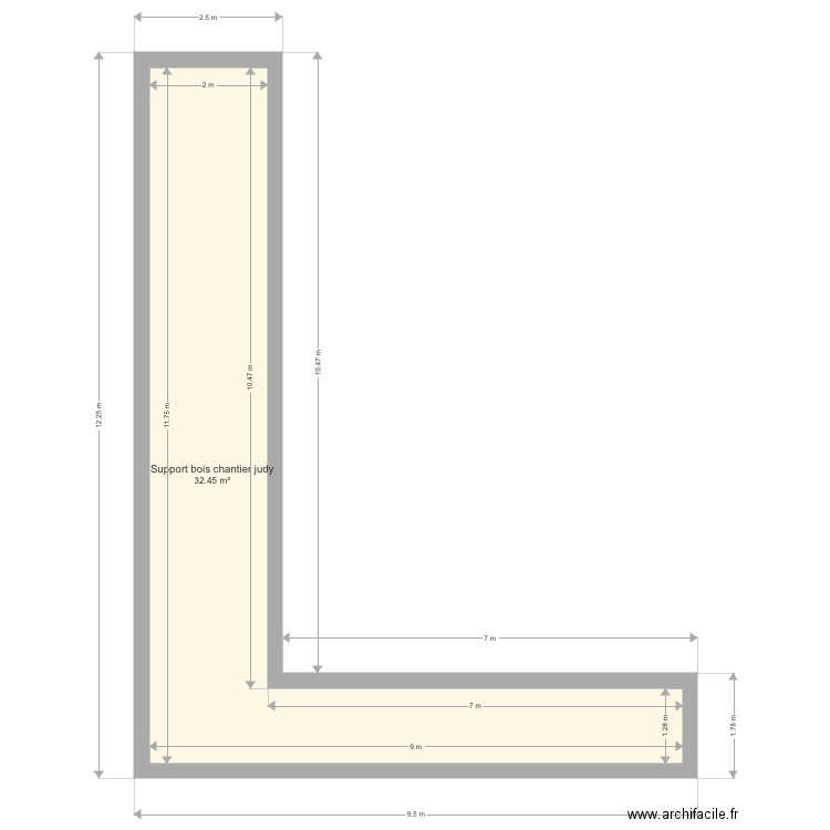 Chantier Judy panda support bois. Plan de 0 pièce et 0 m2