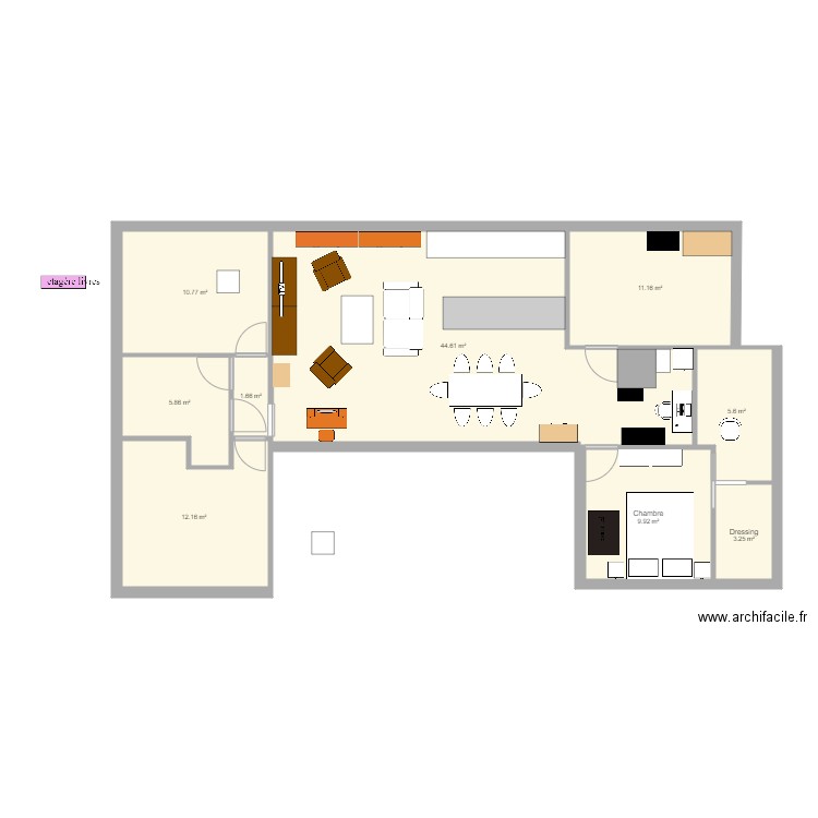 Mesquer avec meubles salon. Plan de 0 pièce et 0 m2