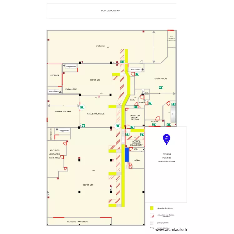 plan de circulation piétons et chariots. Plan de plan de circulation piétons et chariots. Plan de