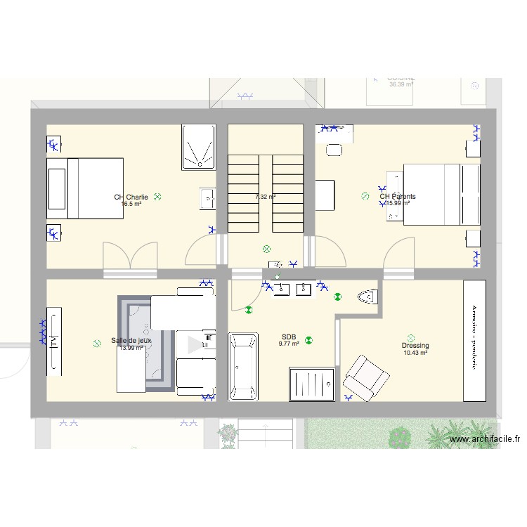 1er Electricité. Plan de 0 pièce et 0 m2