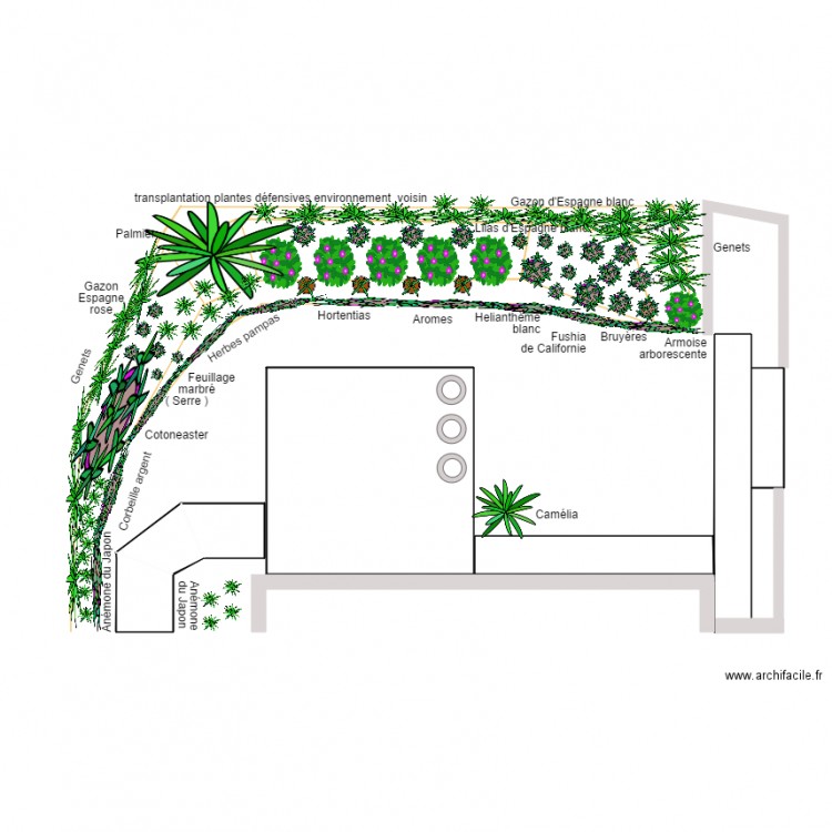 Terrasse ouest. Plan de 0 pièce et 0 m2