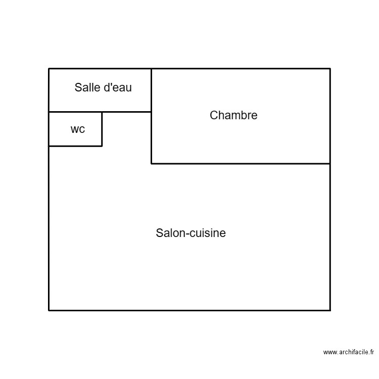 BENODET LEGOFF. Plan de 2 pièces et 8 m2