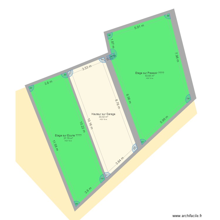 3 Plan état des lieux pour Géraldine et Notaire. Plan de 0 pièce et 0 m2