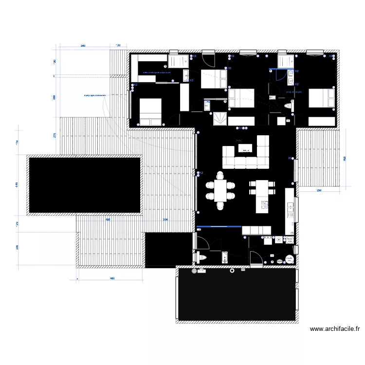 Plan Gary implantation terrasses bois lames. Plan de Plan Gary implantation terrasses bois lames. Plan de