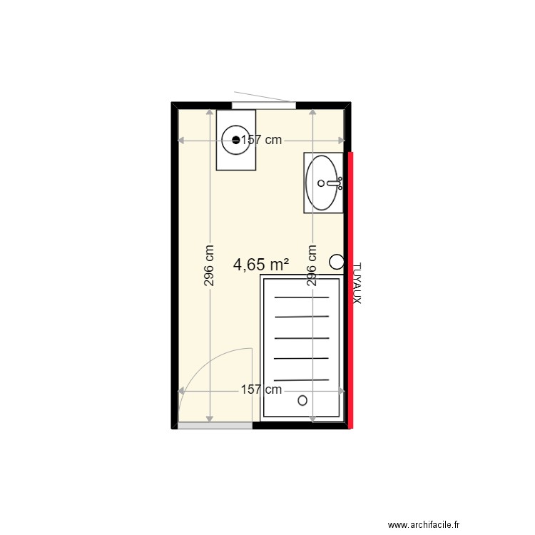 GALLIEN CAROLE . Plan de 1 pièce et 5 m2