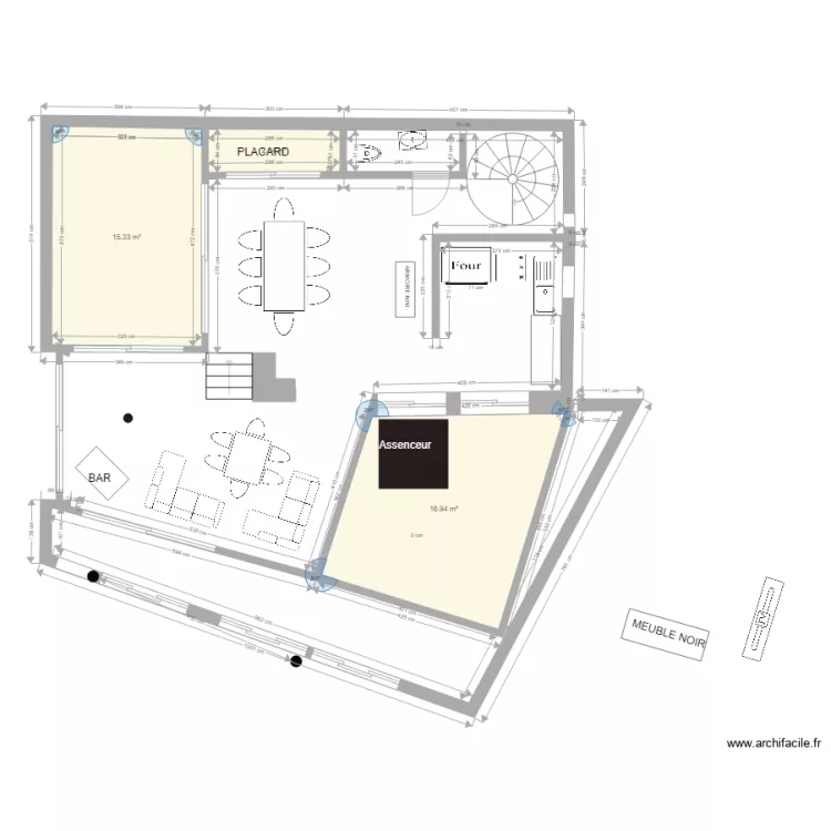 Pointe rouge 2&egrave;me &eacute;tage. Plan de 