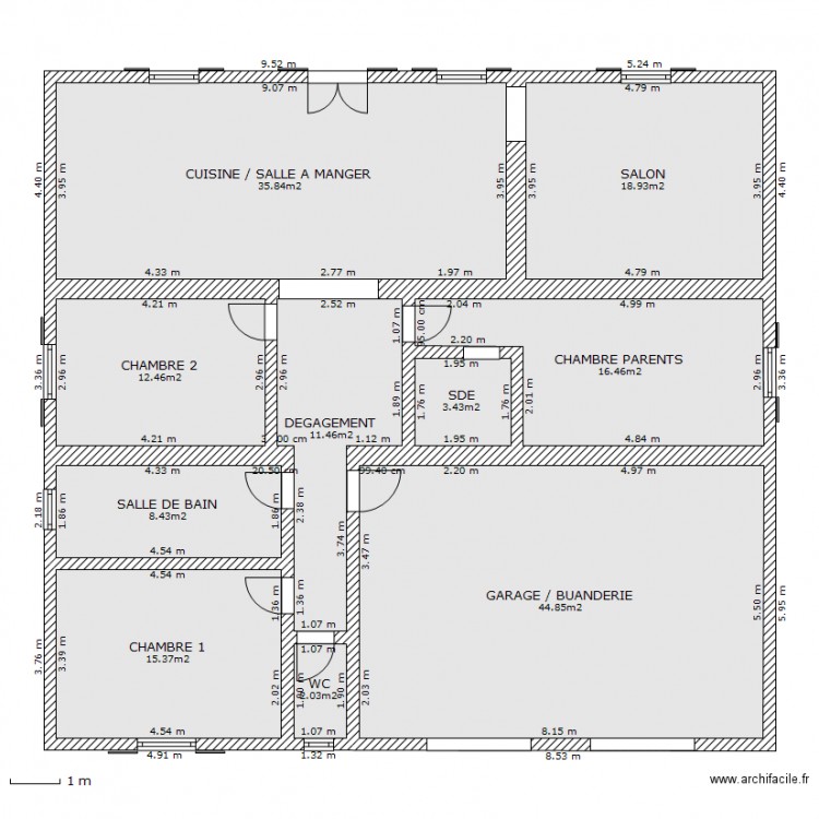 Projet. Plan de 0 pièce et 0 m2