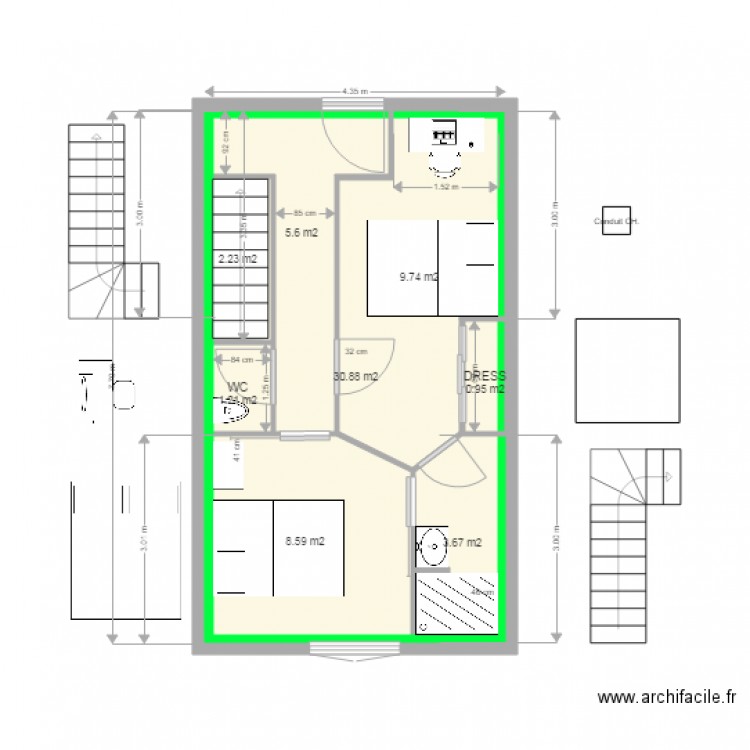 Maison etage futur v3 4. Plan de 0 pièce et 0 m2