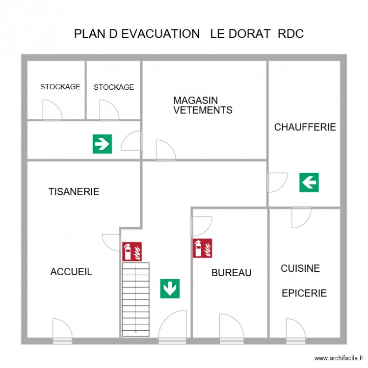 LE DORAT  RDC. Plan de 0 pièce et 0 m2