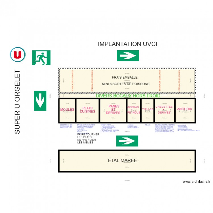 SUPER U ORGELET UVCI. Plan de 0 pièce et 0 m2