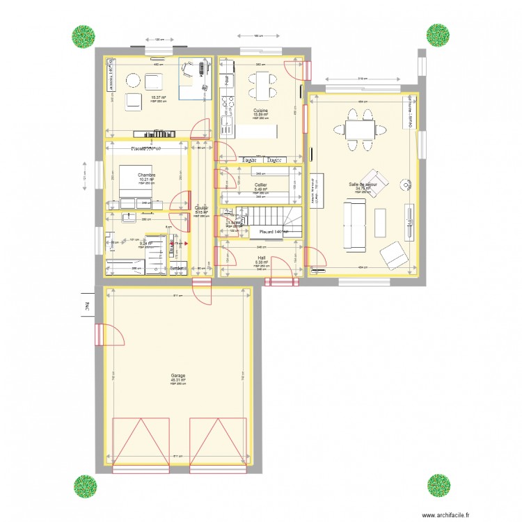 Maison semi plain pied V712 B. Plan de 0 pièce et 0 m2