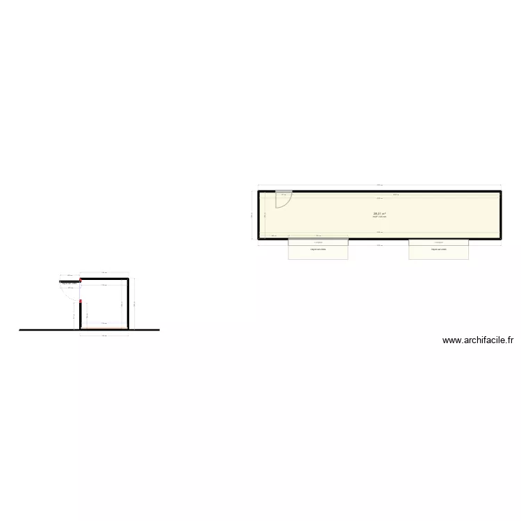 Buvette essential et service 40" . Plan de 