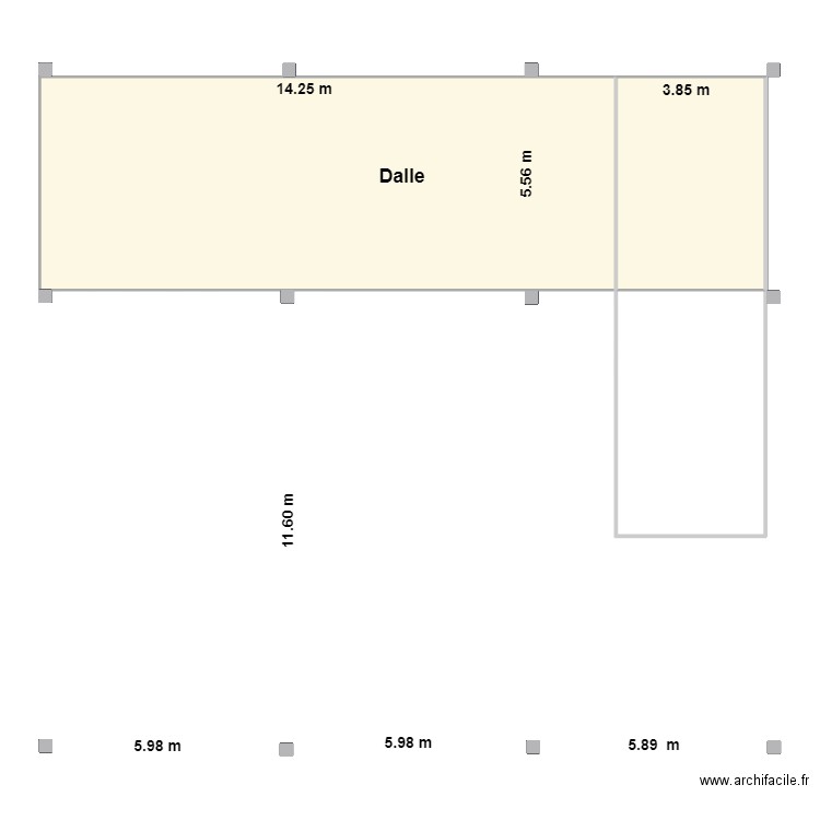 hangar Cazier. Plan de 3 pièces et 129 m2