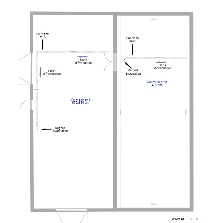 Aménagement caniveau. Plan de 0 pièce et 0 m2