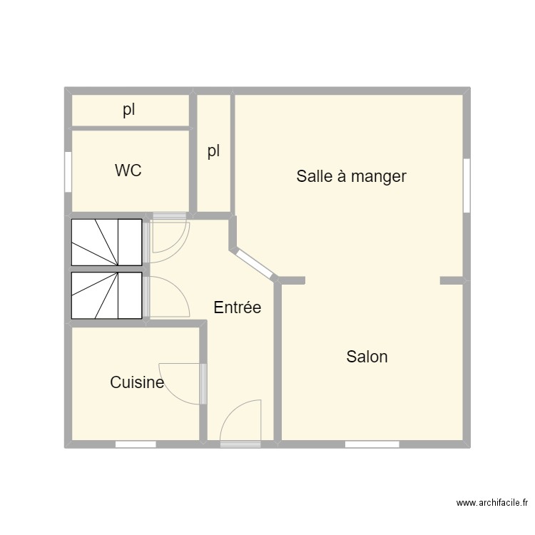 courbevoie rdc. Plan de 0 pièce et 0 m2