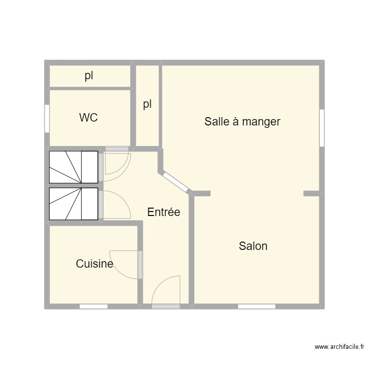 courbevoie rdc. Plan de 8 pièces et 28 m2