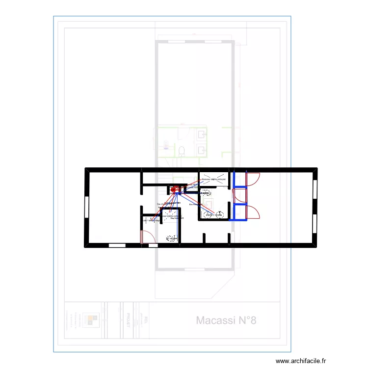 etage actuel macassi. Plan de 
