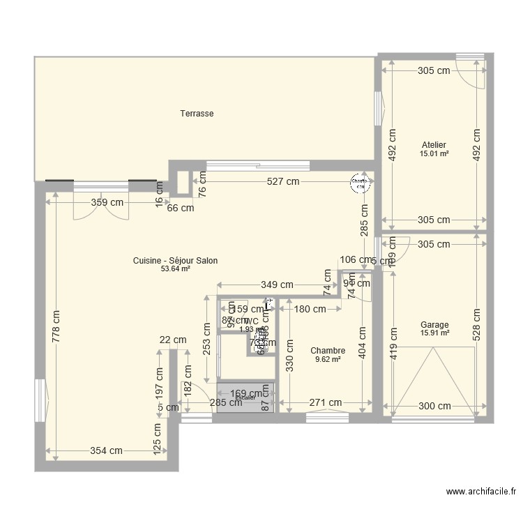 Maison rdc avec extension septembre 1919 nu. Plan de 0 pièce et 0 m2