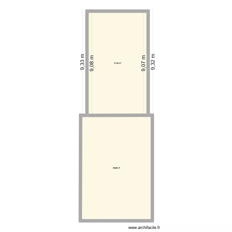 grangeannexe. Plan de 2  et 104 m²