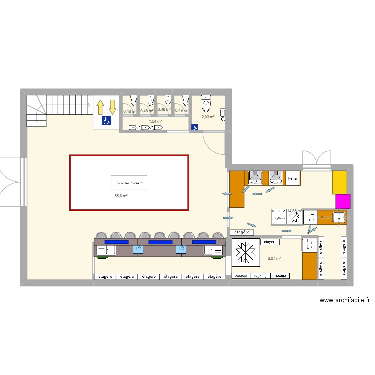 CosmoGraph RDC. Plan de 9 pièces et 82 m2