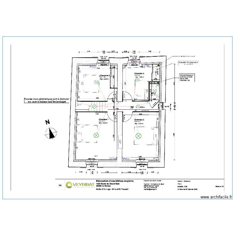 PACCARD ETAGE. Plan de 0 pièce et 0 m2