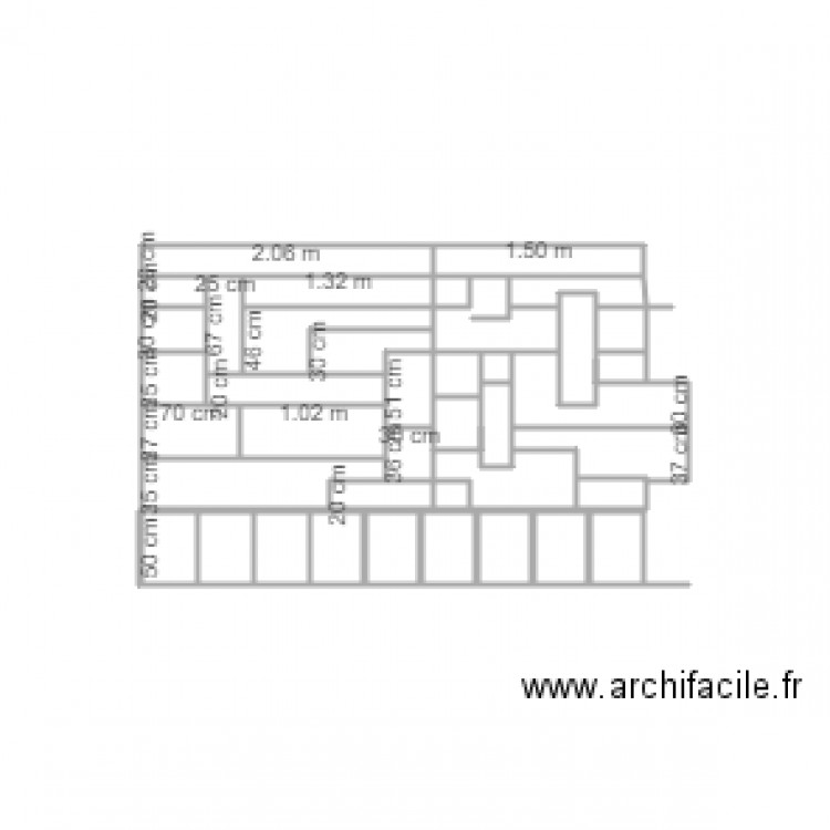 meuble bibliotheque def avec cote 1. Plan de 0 pièce et 0 m2