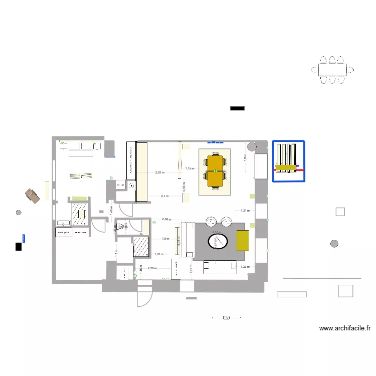 nouveau salon. Plan de nouveau salon. Plan de