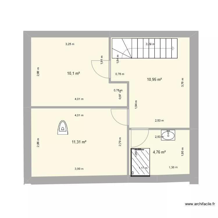 etage 2. Plan de 10 Pièces et 100 m² etage 2. Plan de 10 Pièces et 100 m²