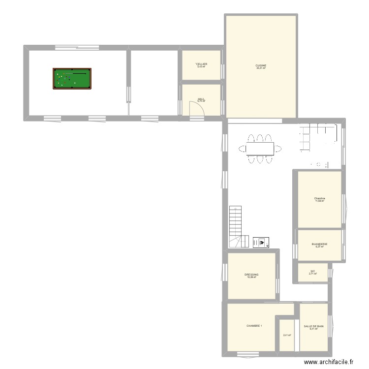 estaires. Plan de 10 pièces et 96 m2