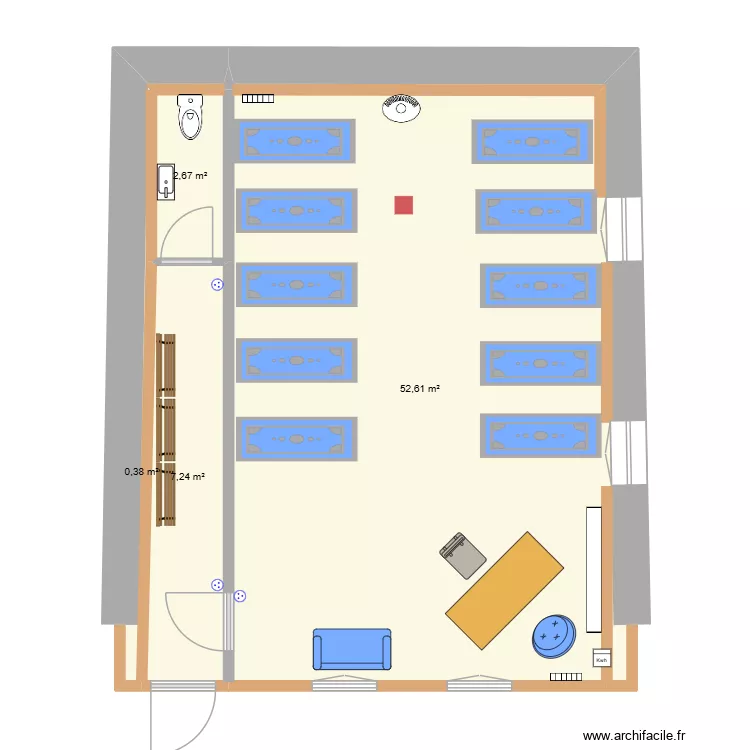 Grange. Plan de 4 Pièces et 63 m² Grange. Plan de 4 Pièces et 63 m²