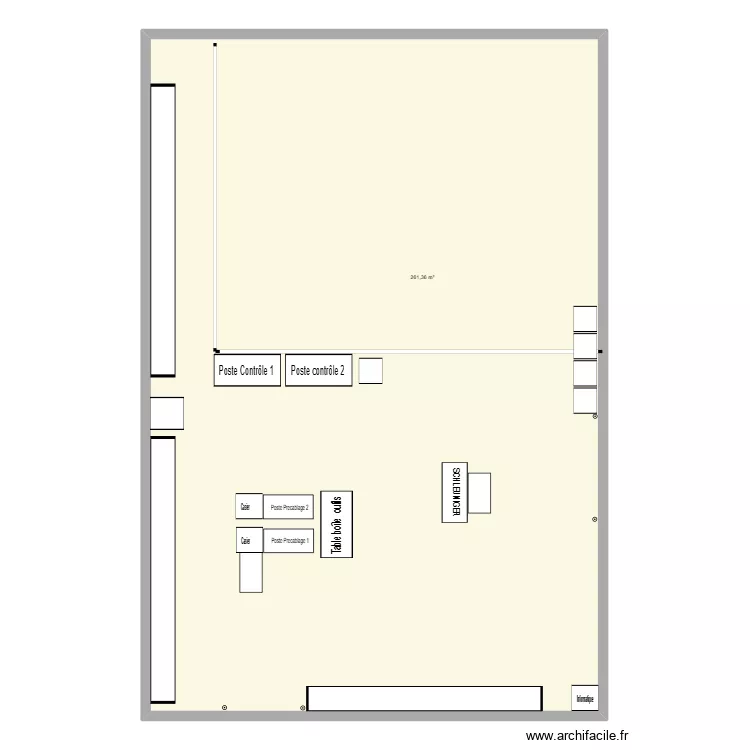 travail 2. Plan de 1 Pièce et 261 m² travail 2. Plan de 1 Pièce et 261 m²
