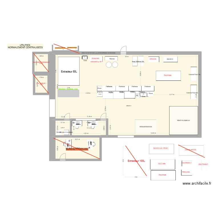 hall pilote ROSE DE MAI C. Plan de 6 pièces et 251 m2