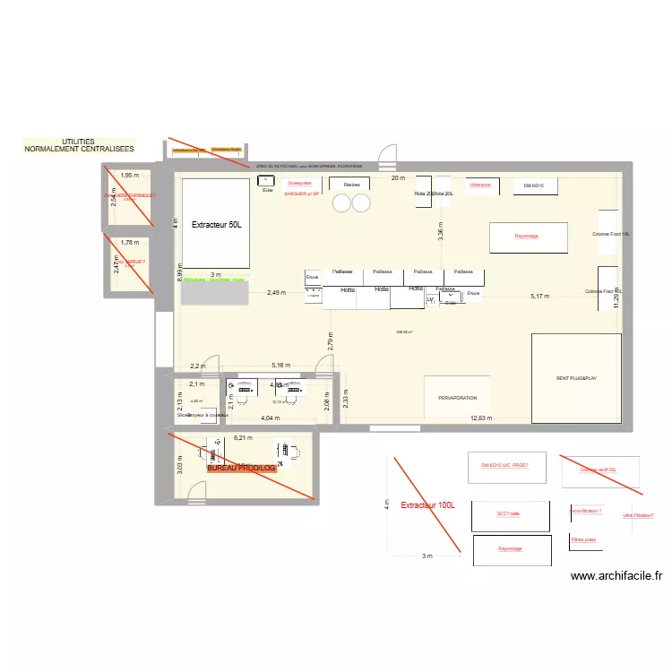 hall pilote ROSE DE MAI C. Plan de 