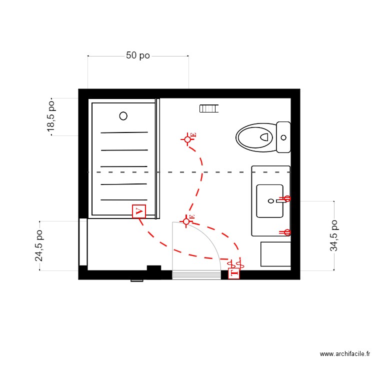 nath R Électricité. Plan de 1 pièce et 6 m2