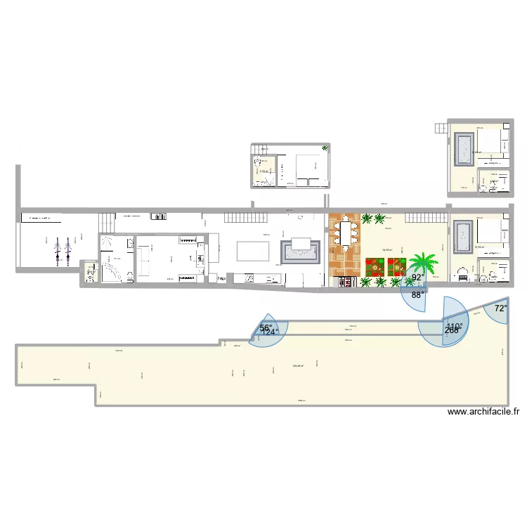 Llibertat idee duplex papa + studio entrada. Plan de 