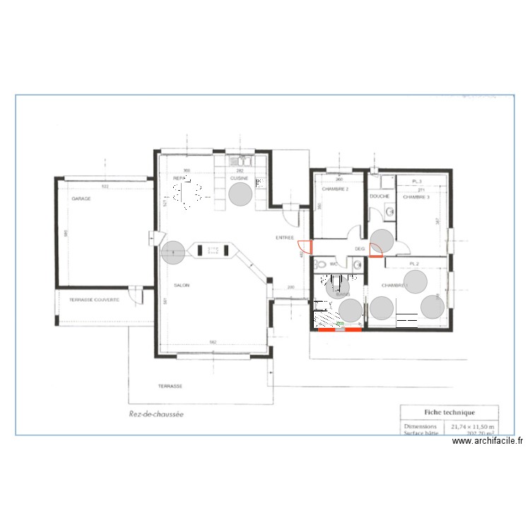 Plan modif dossier. Plan de 0 pièce et 0 m2