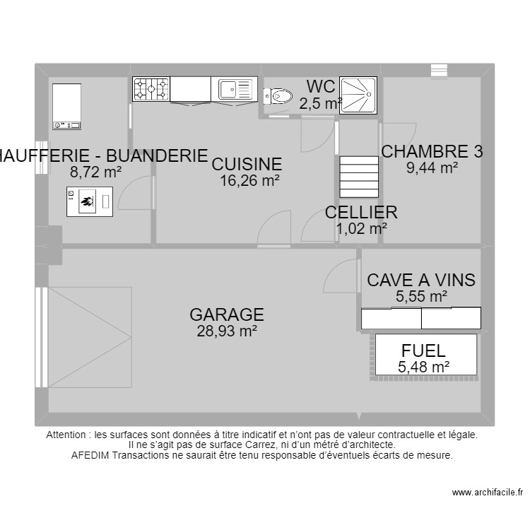 BI 10917 RDC. Plan de 23 pièces et 292 m2