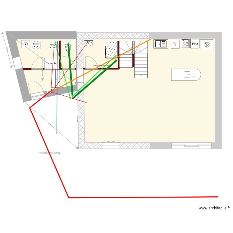 Dimensions écurie 8 aout 21. Plan de 3 pièces et 76 m2