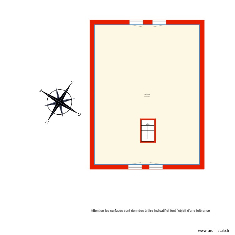 BI 5003 grenier non côté. Plan de 0 pièce et 0 m2