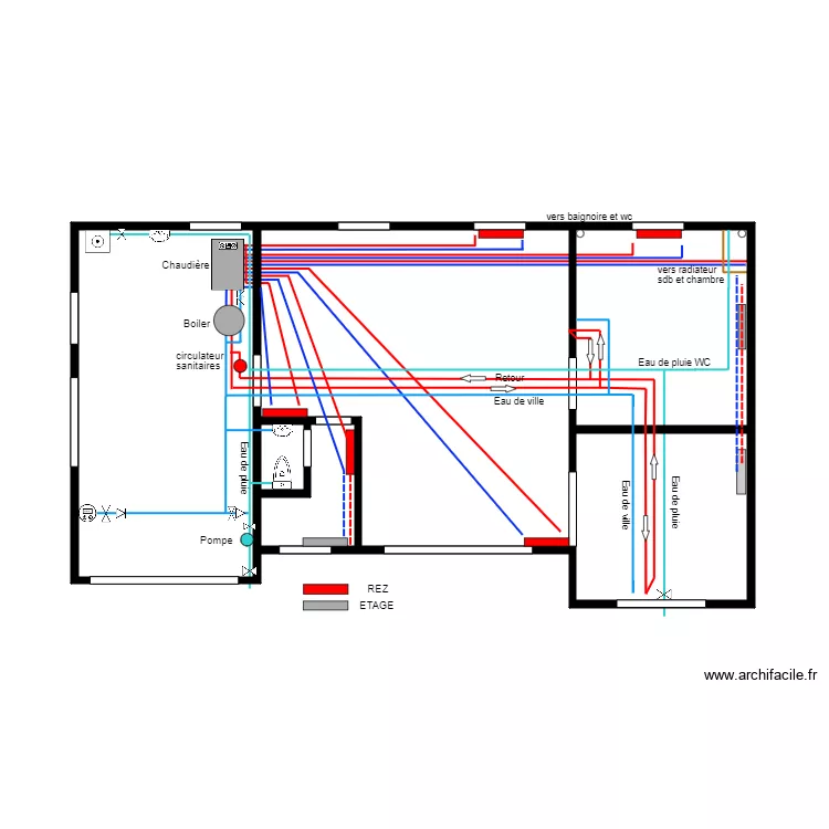 Chauffage Floreffe. Plan de 