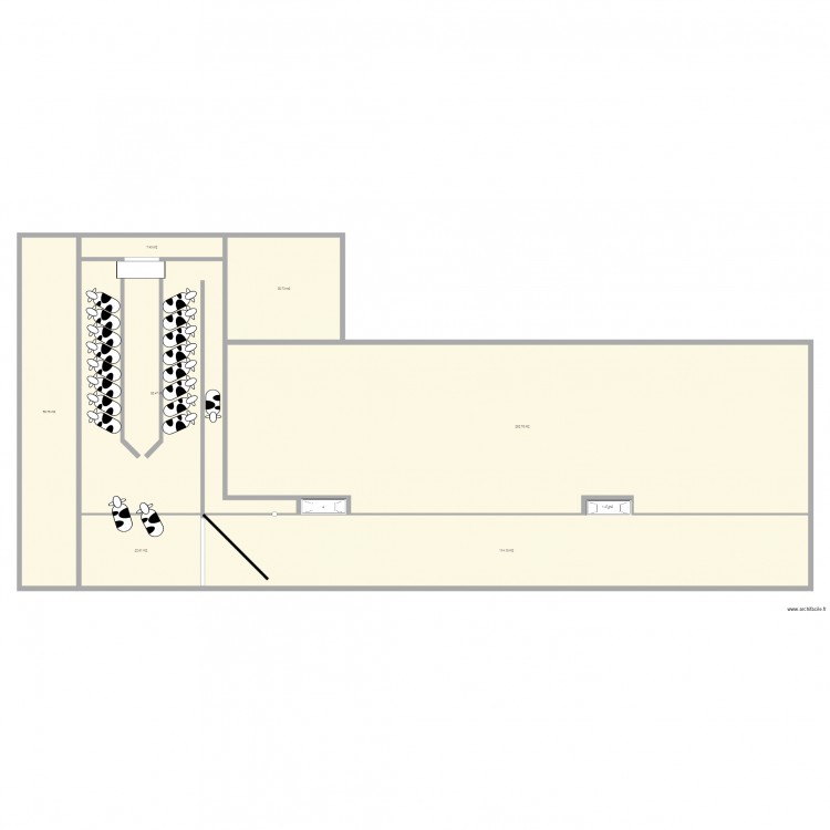 Salle de traite. Plan de 0 pièce et 0 m2