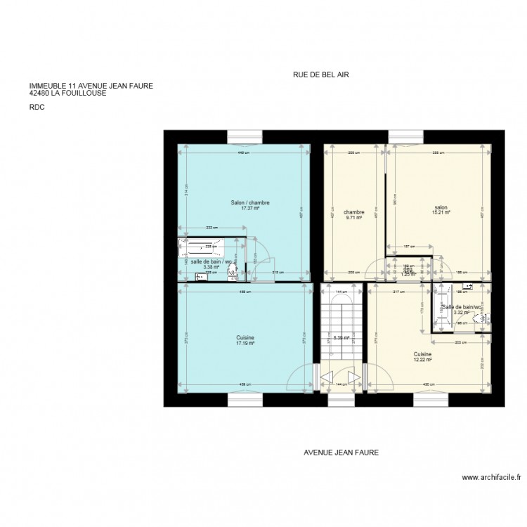 CHASTEL bailleur RDC gauche. Plan de 0 pièce et 0 m2