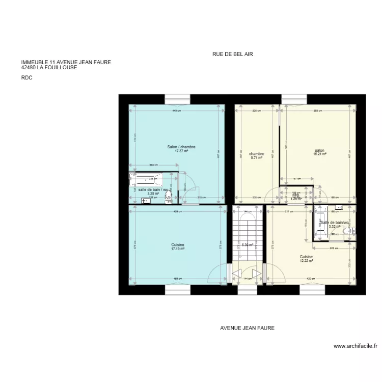 CHASTEL bailleur RDC gauche. Plan de CHASTEL bailleur RDC gauche. Plan de