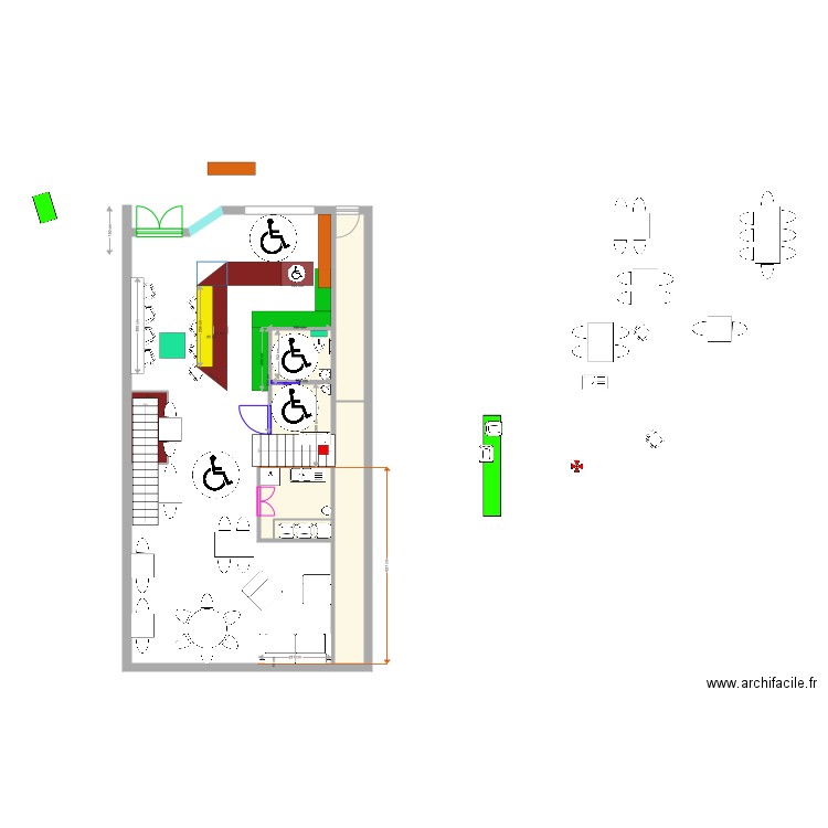 plan V4 Triphasé implantation matériel bar . Plan de 0 pièce et 0 m2