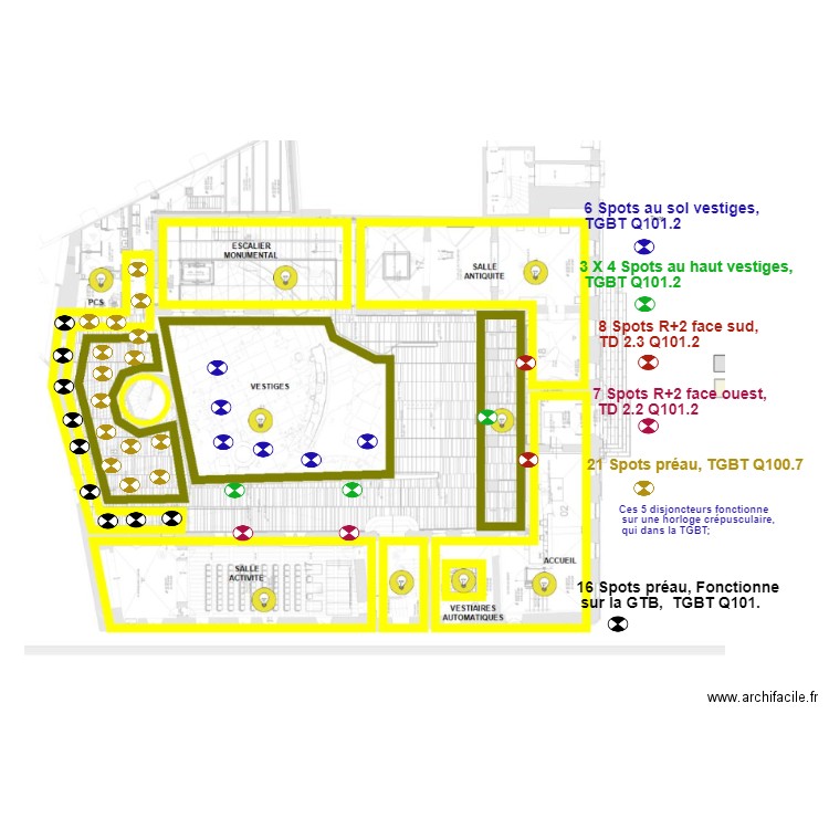 éclairage vestiges Arlaten. Plan de 0 pièce et 0 m2